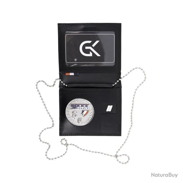 Porte-Cartes avec Emplacements Grade et M�daille - GK Noir
