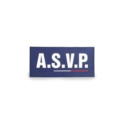 Flap Gomme "ASVP" Velcro 28&times;13 cm - GK Noir