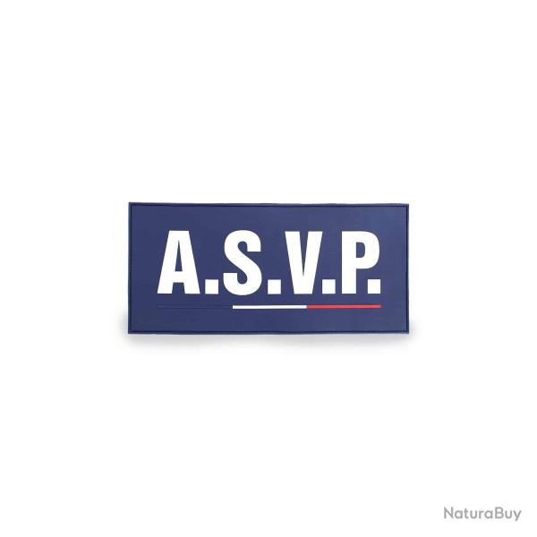 Flap Gomme "ASVP" Velcro 28�13 cm - GK Noir