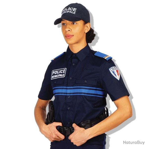 Chemise marine manches courtes police municipale S