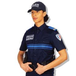 Chemise marine manches courtes police municipale 5XL