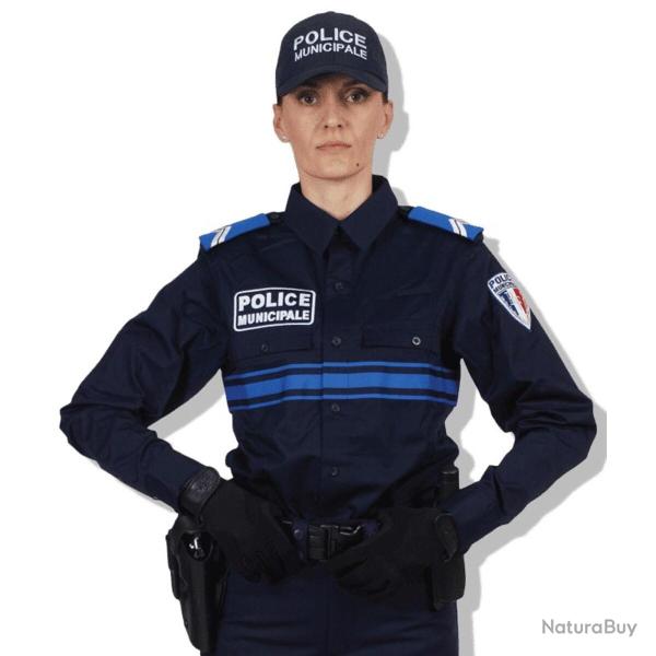 Chemise marine manches longues police municipale XS