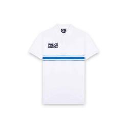 Polo Blanc Manches Courtes Boutonn&eacute; 5XL