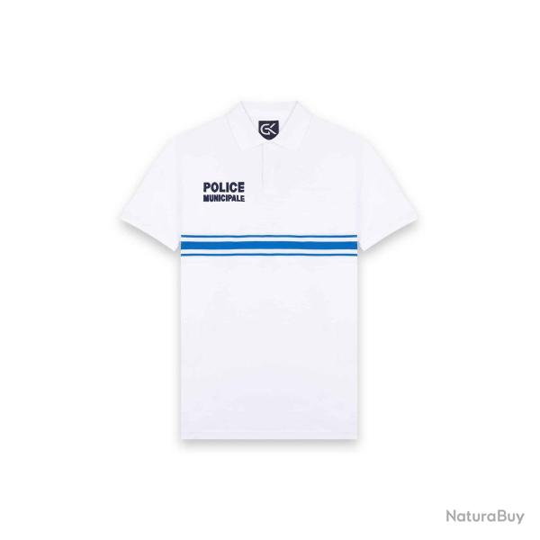Polo Blanc Manches Courtes Boutonn� L