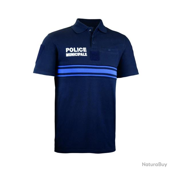 Polo Manches Courtes Boutonn� Marine M
