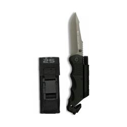 Couteau Pliant K25 Noir Silex et Torche Noir