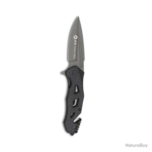 Couteau Pliant Tactique G10 Carbone - K25 Camouflage