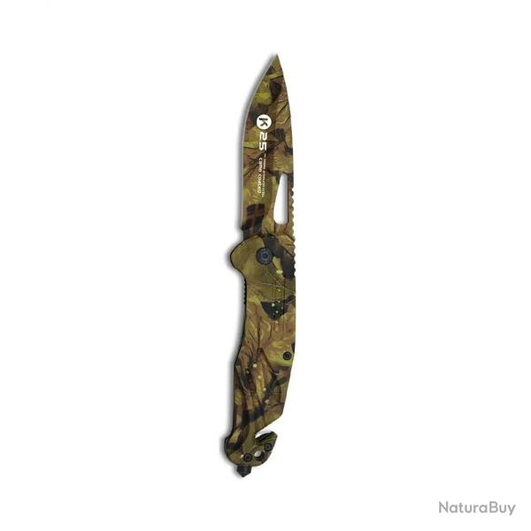 Couteau Pliant Tactique G10 Camouflage - K25 Camouflage