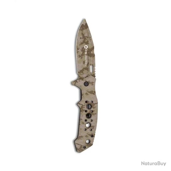 Couteau Pliant Tactique Pixel Tan - K25 Noir