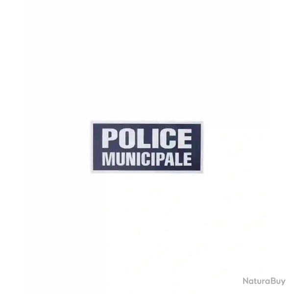 Flap "Police Municipale" Velcro 13x6cm Noir