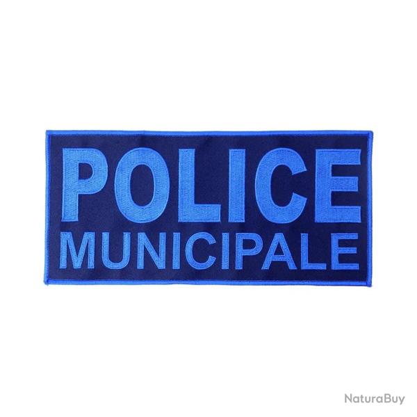 Flap Bleu Police Municipale Basse Visibilit� 28x13cm Marine