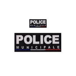 Pack Flaps Tissu Police Municipale Brod&eacute;s Noir