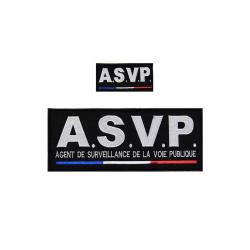 Pack Flaps Tissu A.S.V.P. Brod&eacute;s Noir