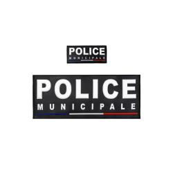 Pack Flaps Gomme Police Municipale Velcro Noir