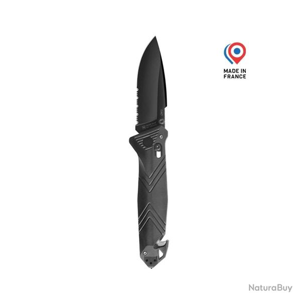 Couteau C.A.C� Serration - Noir Rouge