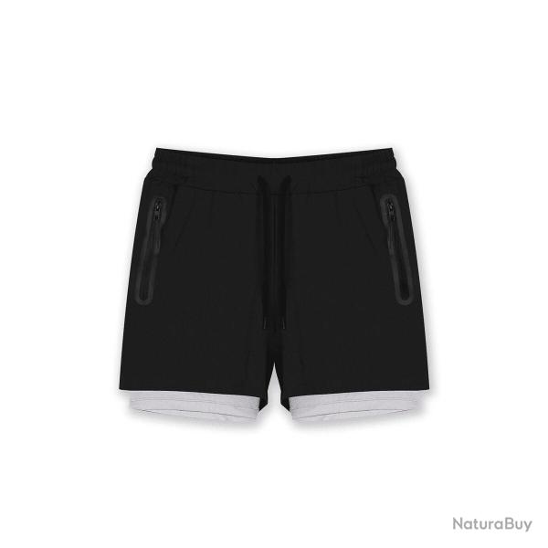 Short de Sport Sprint 2-en-1 GK UNDERCOVER Noir S