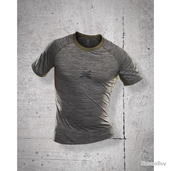 T-shirt de Sport Stamina Kaki / Gris L