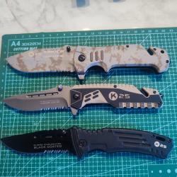 Lot de trois couteaux K25
