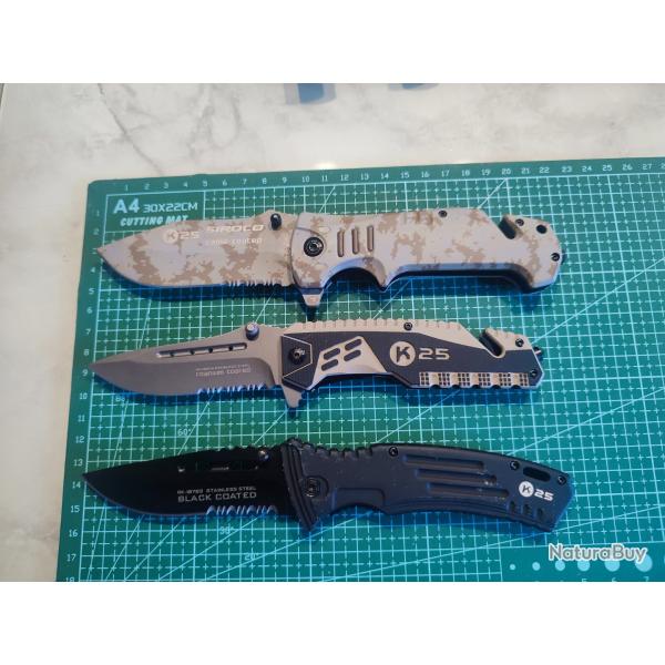 Lot de trois couteaux K25