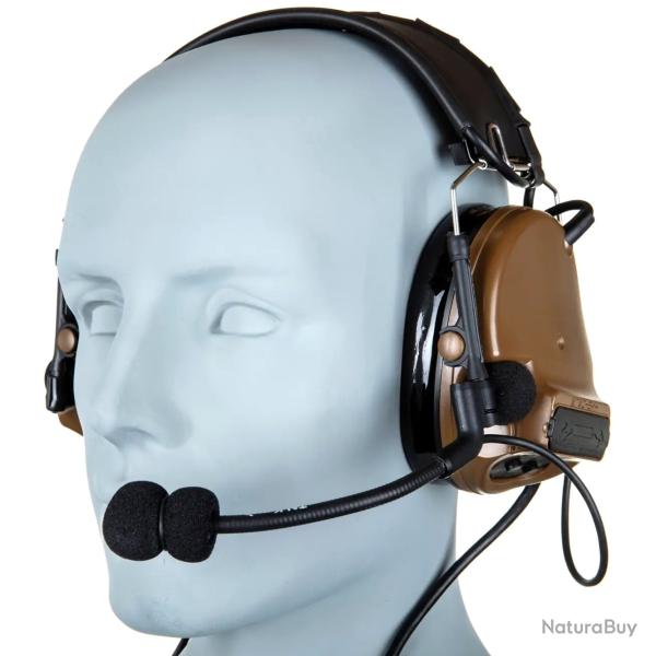 Casque Anti-bruit Actif Tac-Sky WYS0065 ComTac III  Coyote Brown