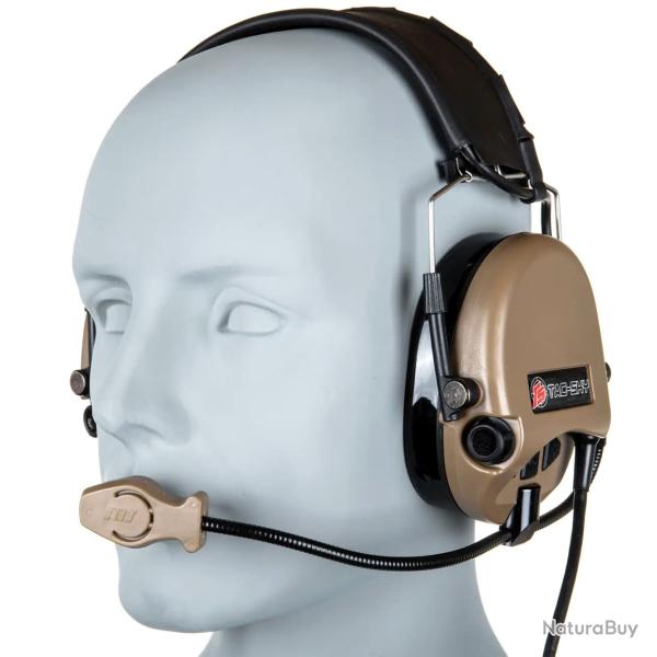 Casque Anti-bruit Actif Tac-Sky WYS0147 PRO  Flat Dark Earth