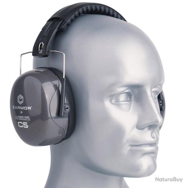Casque Anti-bruit Passif Earmor C5 Gray