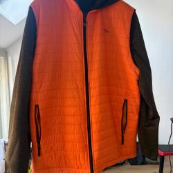 VESTE BLASER REVERSIBLE COUPE-VENT ORANGE-MARRON