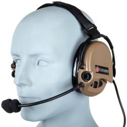 Casque Anti-bruit Actif Tac-Sky Pro Back Headband WYS0149  Flat Dark Earth