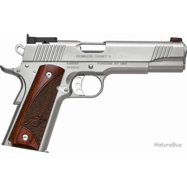 Pistolet semi-automatique KIMBER 1911 Stainless Target II 9mm