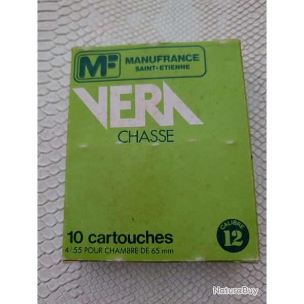Boite de 10 cartouches manufrance verachasse calibre 12