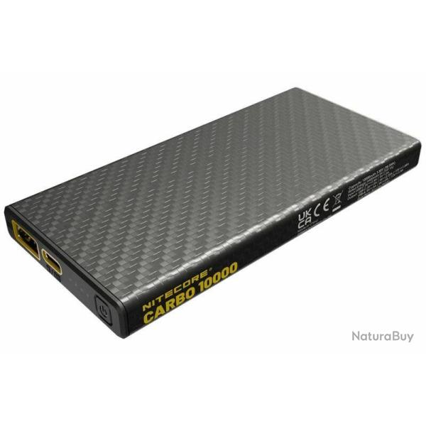 Batterie externe carbone 10 000mAh Carbo 10000 Nitecore