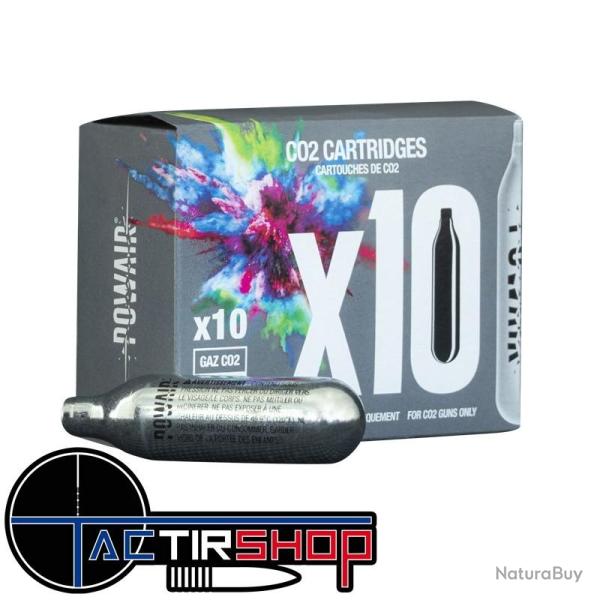 Boite de 10 cartouches CO2 Powair 8gr