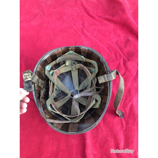 WW2 US CASQUE PARA JONC DEVANT PATTES MOBILES INDOCHINE 1954
