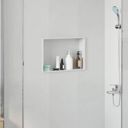 Niche de Douche Blanc 45 x 30 x 9,5 cm Acier inoxydable