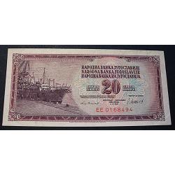 yougoslavie billet de 20 dinara 1981 sup