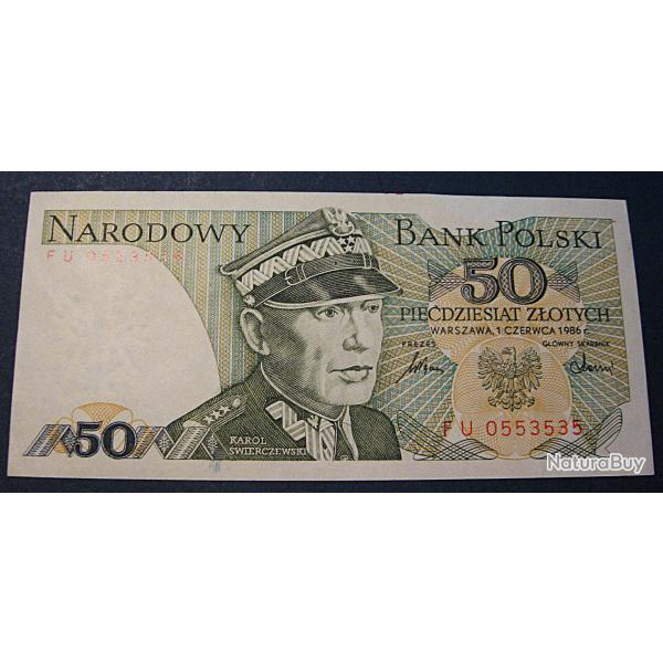 Pologne, billet de 50 zlotych  sup 1986