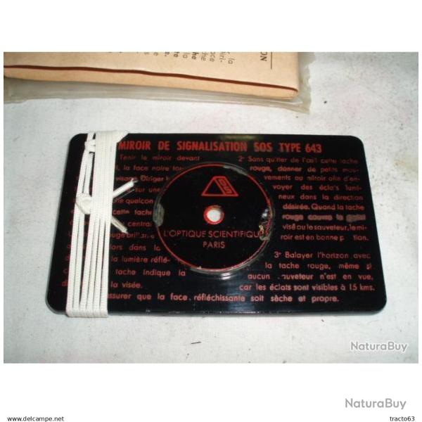 MIROIR DE SIGNALISATION S.O.S TYPE 643 DE L'ARMEE DE L'AIR FRANCAISE  , PERIODE 1960 GUERRE ALGERIE