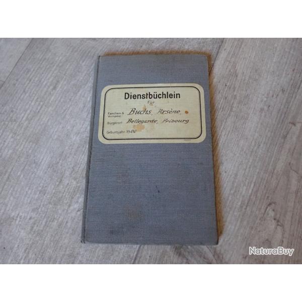 Livret militaire suisse. Soldat n� en 1900