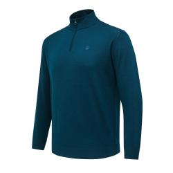 PULL BERETTA MERINOS ZIPP&Eacute; Bleu