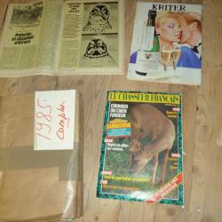 Lot de revues "Chasseur Fran&ccedil;ais" :ann&eacute;es 1980 &agrave;1987 (complet) + ann&eacute;es 1993 &agrave;1998 (complets)