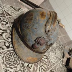 France casque Adrian mle 15 infanterie complet