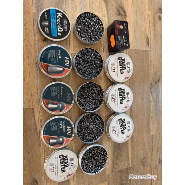 Lot plombs 4.5 jts h&n jsb noir norica