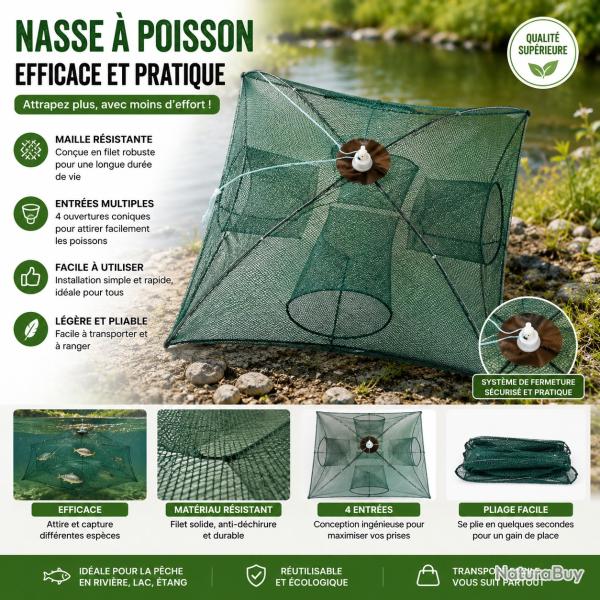 Nasse � Poissons Pliable - 4 Entr�es