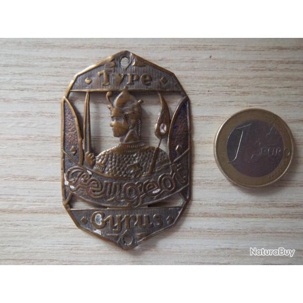 plaque v�lo peugeot type cyrus collection