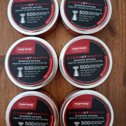6 bo&icirc;tes neuves Norma S-Target Match 4,5mm