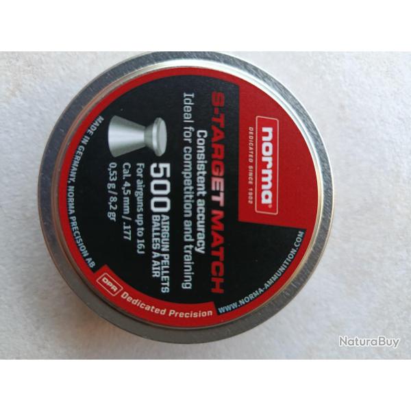 10 bo�tes neuves Norma S-Target Match 4,5mm