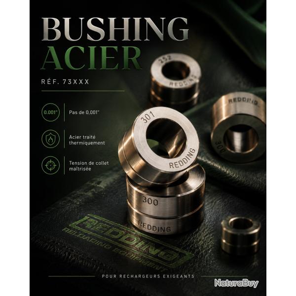 Bushing acier Redding Diam�tre .244- bague de recalibrage de collet