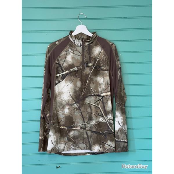 T-Shirt col zip Solognac Treemetic - 1� sans prix de r�serve !!!