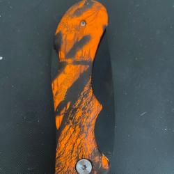 Couteau de poche camo orange