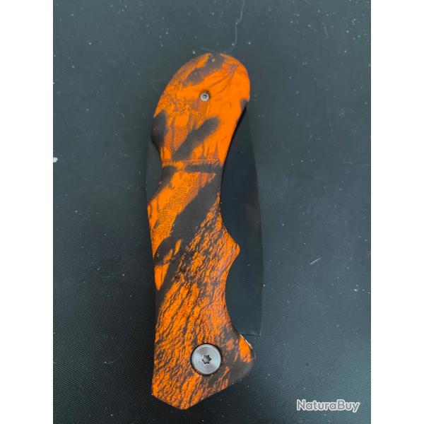Couteau de poche camo orange